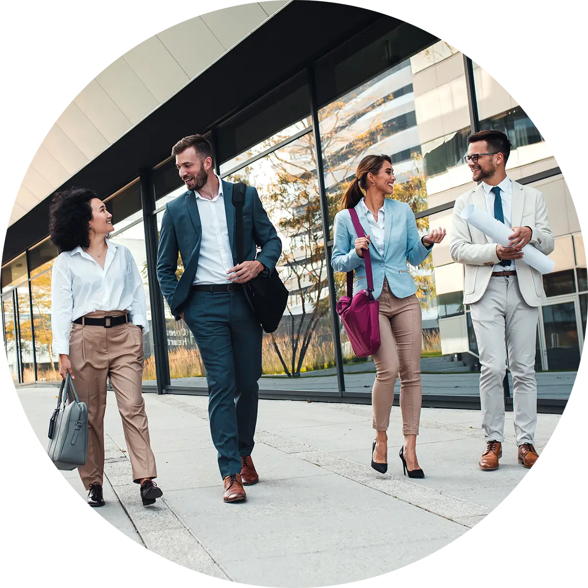 Business people in city